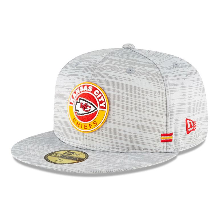 Gorras New Era 59fifty Grises - Kansas City Chiefs Sideline 86590ADGB